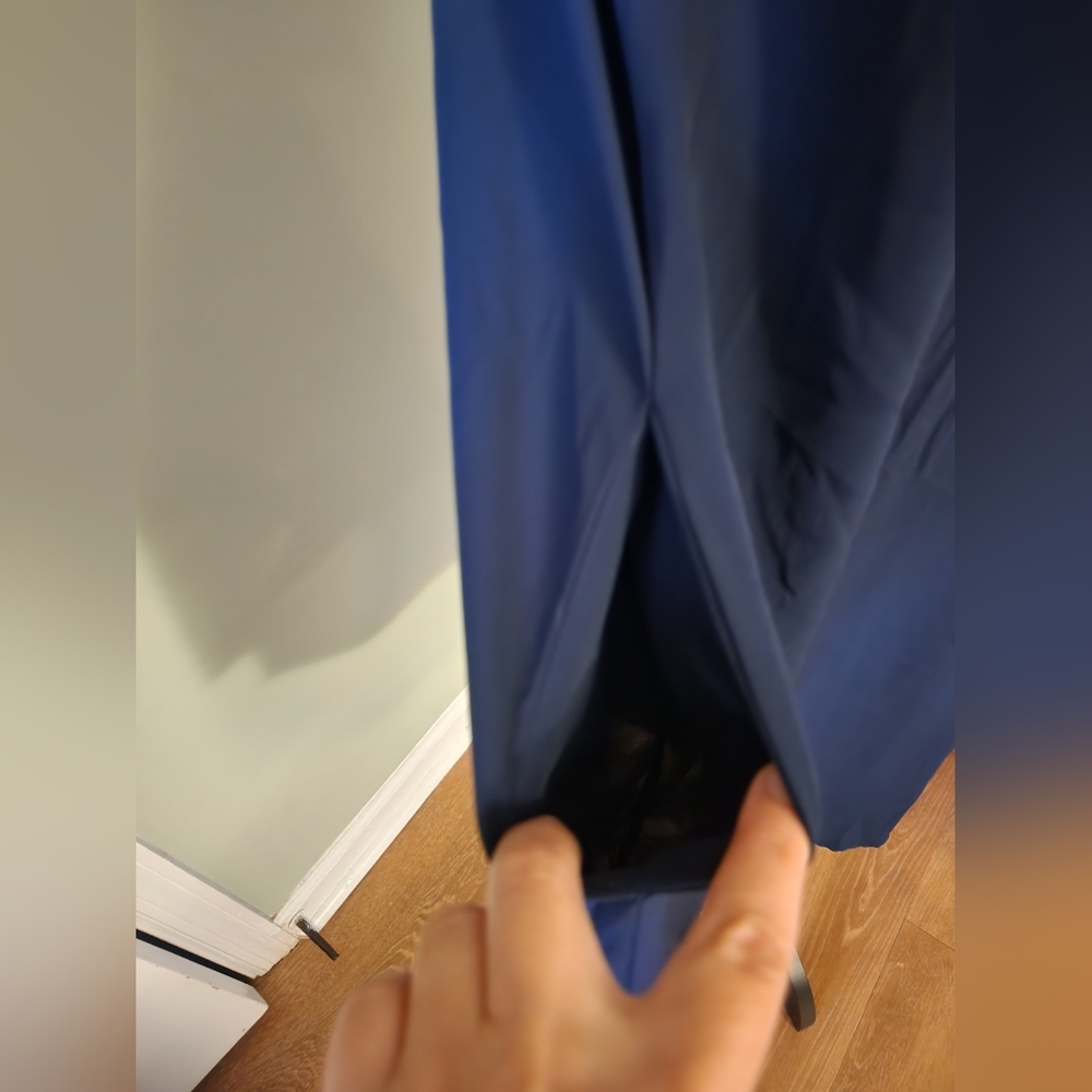 Adrianna Papell Dress Shirt Navy Blue With Pockets - Picture 5 of 5
